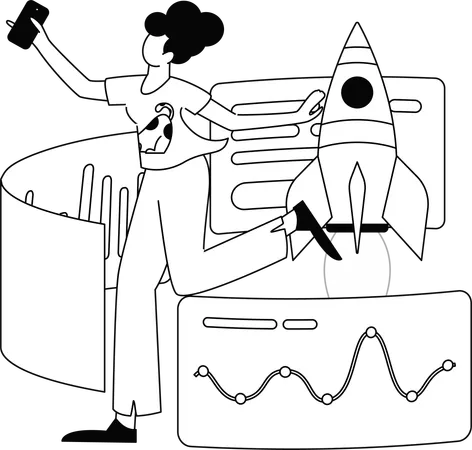 Employees doing online meeting  Illustration