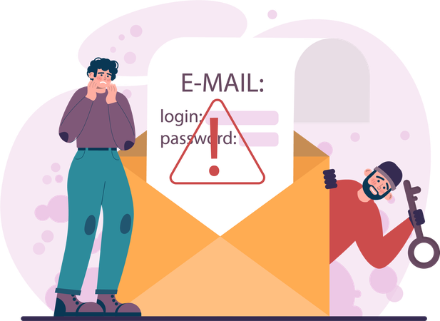 Employee's email hacked  Illustration
