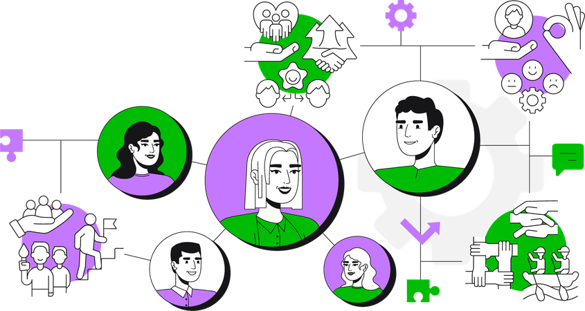 Employees enjoying Workplace culture  Illustration