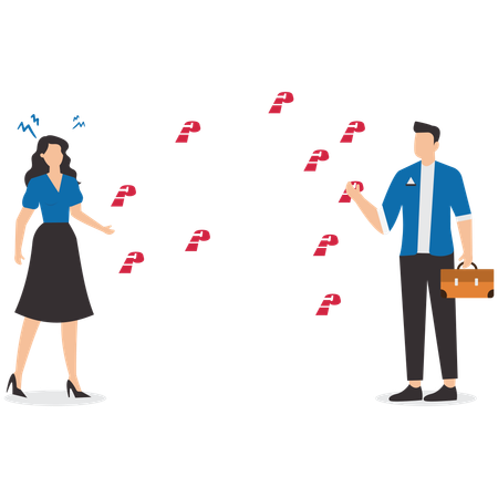 Employees facing Communication problem  Illustration