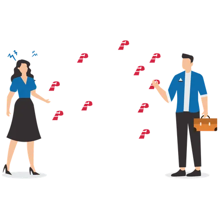 Employees facing Communication problem  Illustration