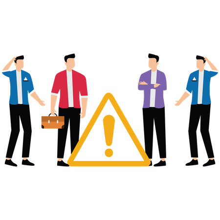 Employees facing crisis in their job  Illustration