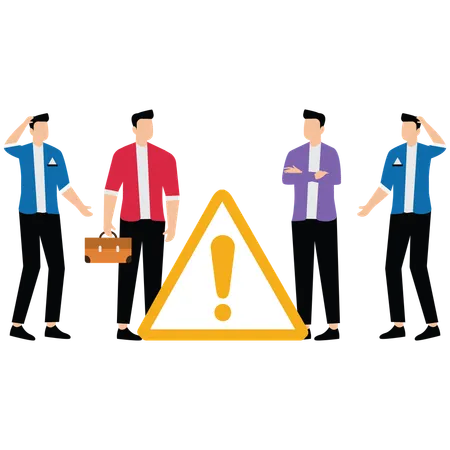 Employees facing crisis in their job  Illustration