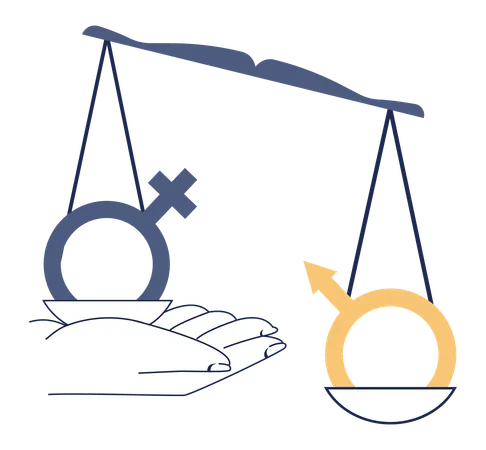 Gender Inequality Concept Bias And Sexism In Workplace Or Social Communication Prejudice Stereotyping Or Discrimination Against Women Or Men Flat Vector Illustration Illustration