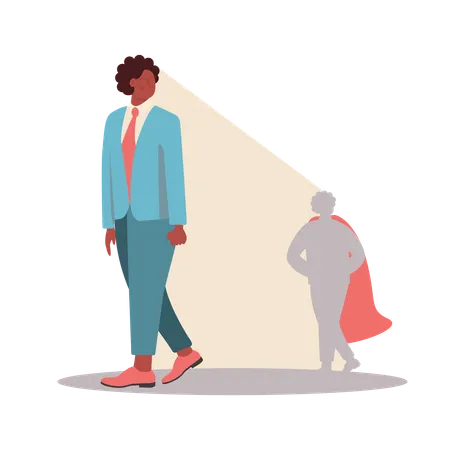 Uniqueness And Individuality Concept Character Standing Out From The Crowd Choosing Another Way Flat Vector Illustration Illustration