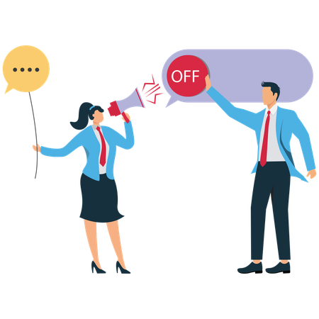 Employees have Freedom of speech  Illustration