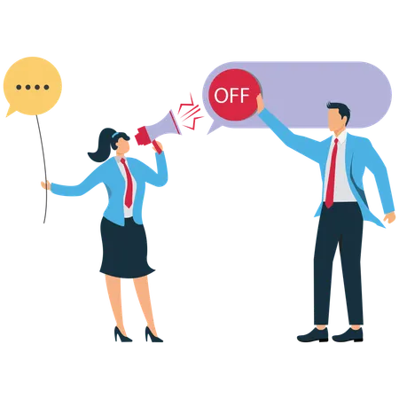 Employees have Freedom of speech  Illustration