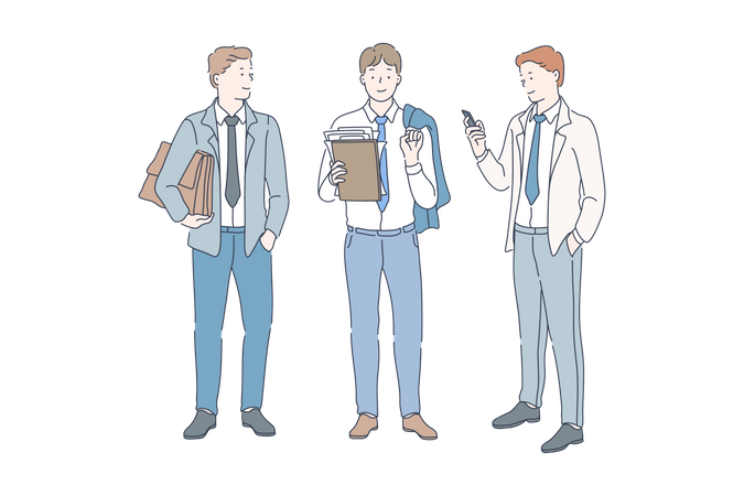 Employees in office  Illustration