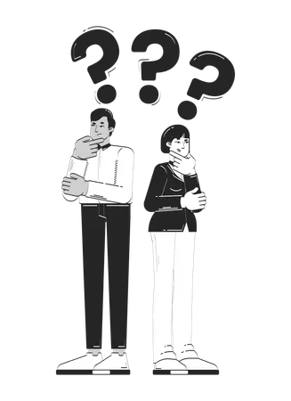 Employees Looking for business solution  Illustration