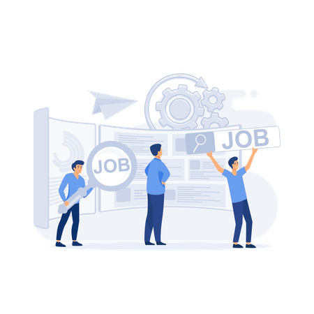 Employees looking for job  Illustration
