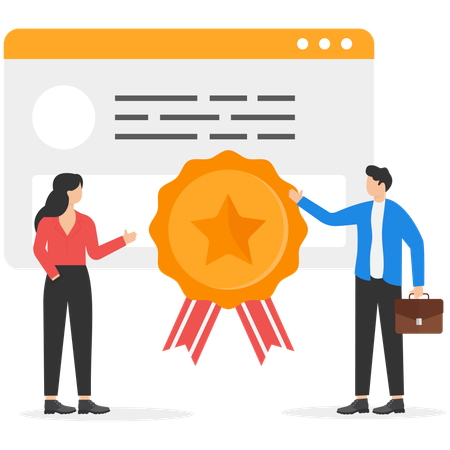 Employees ranking premium website  Illustration