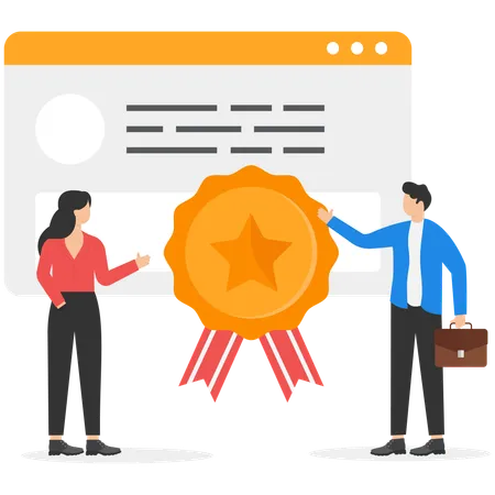 Employees ranking premium website  Illustration