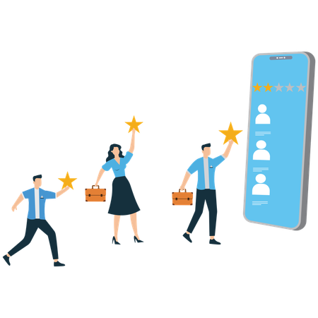 Employees receive Positive feedback  Illustration