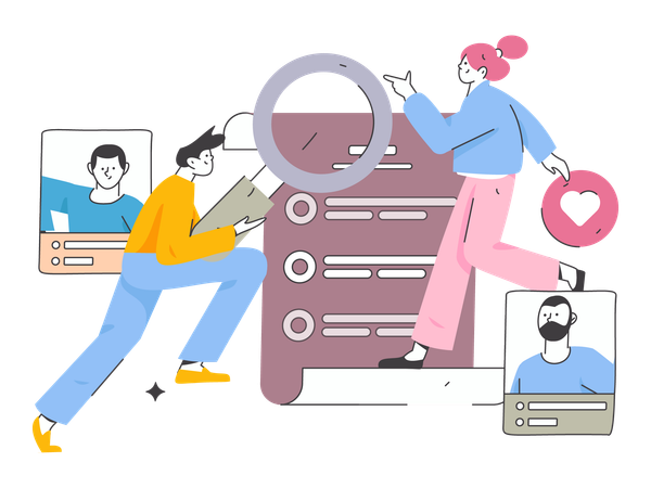 Employees searching for job  Illustration