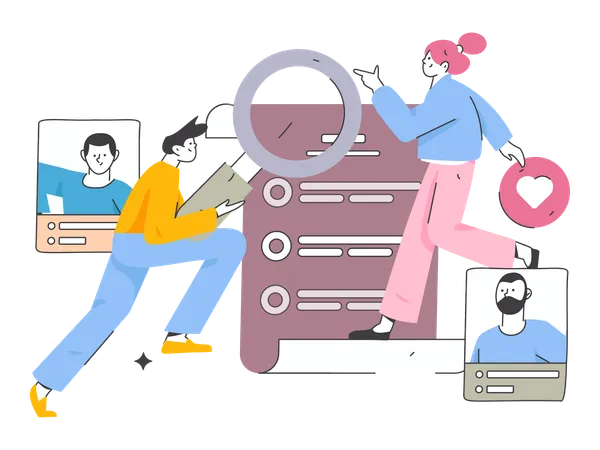 Employees searching for job  Illustration