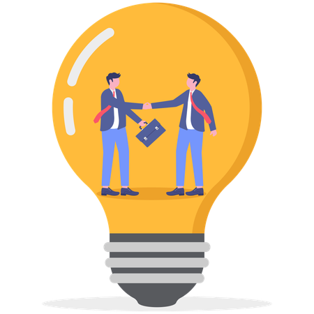 Employees sharing useful knowledge  Illustration