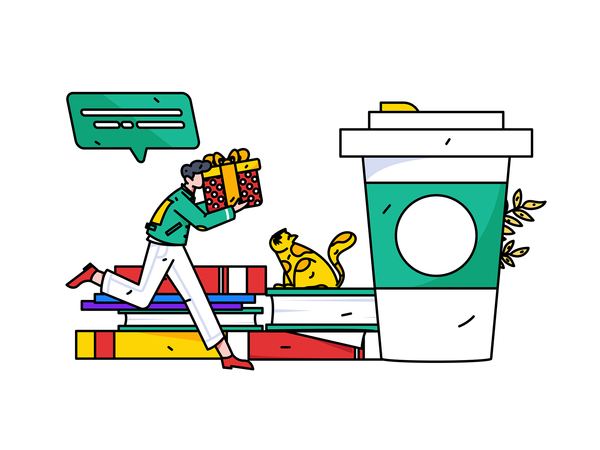 Employees taking coffee break  Illustration