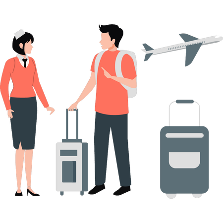 Employees talking about business trip  Illustration