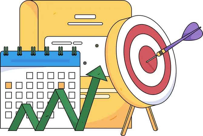 Employees target achievement set up  Illustration