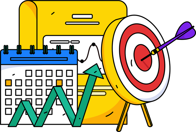 Employees target achievement set up  Illustration