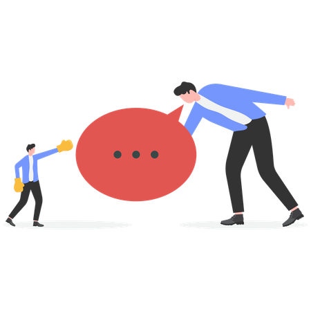 Employees working in high stress conditions and under hard boss pressure  Illustration