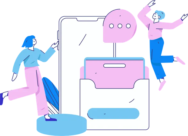 Employees working on Customer Referral scheme  Illustration