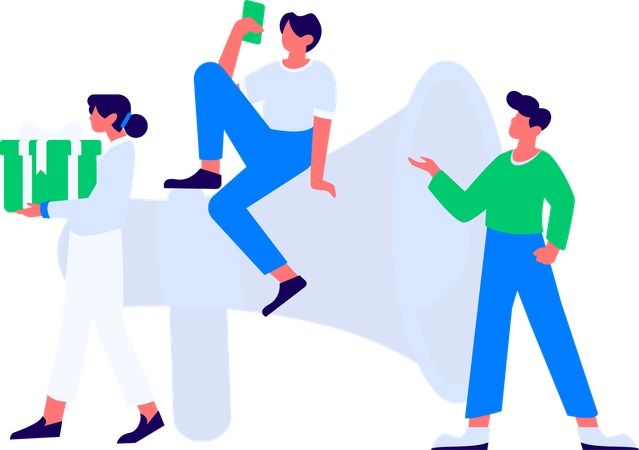 Employees working on web design  Illustration