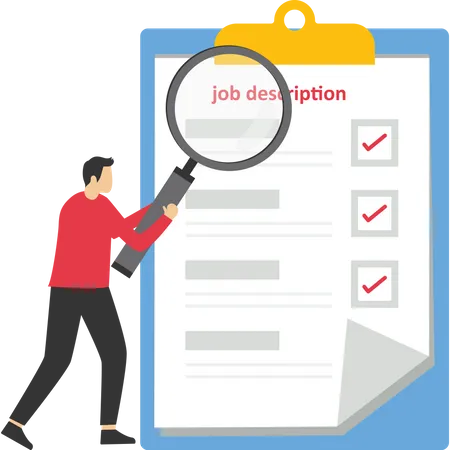 Employer notify of the job description  Illustration