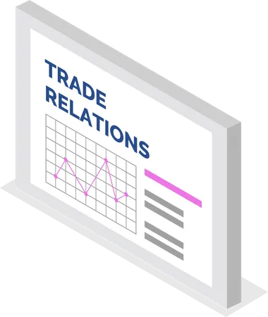 Employés consultant les données d'analyse des stocks commerciaux  Illustration