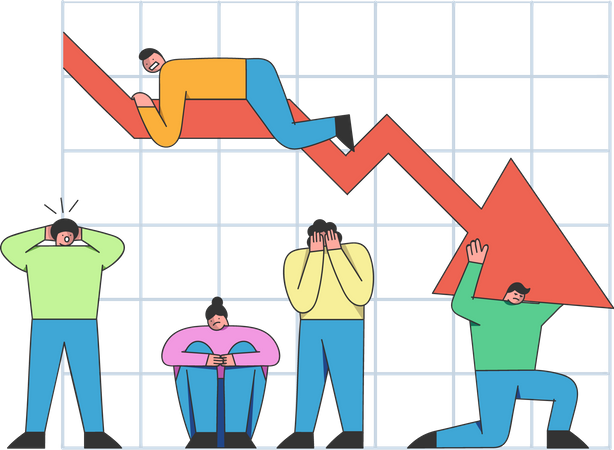 Des salariés tendus par la crise économique  Illustration