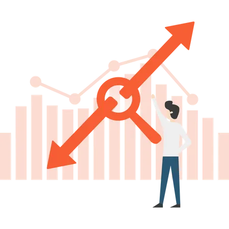 Employeur effectuant des analyses en ligne à l'aide du référencement  Illustration