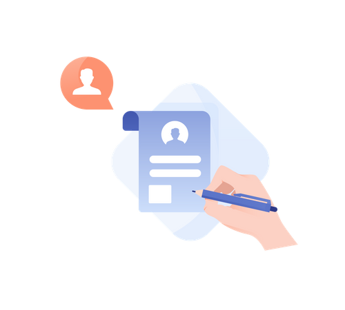 Employment agreement signature  Illustration