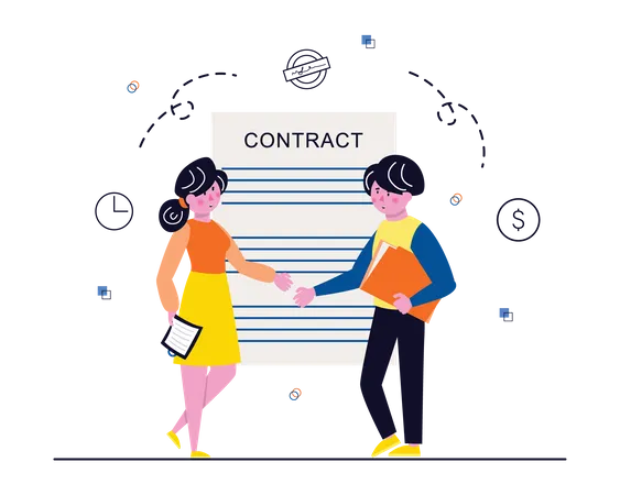Employment contract Illustration