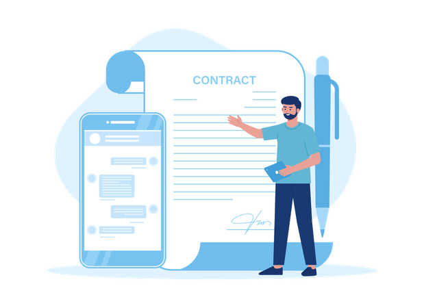 Employment contract ties  Illustration