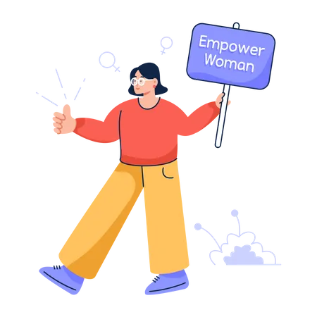Um Download De Vetor Plano De Empoderamento Feminino Ilustração