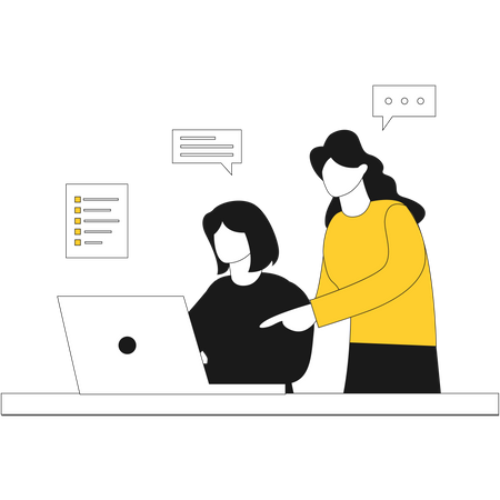 Empregado de negócios trabalhando na inicialização de negócios  Ilustração