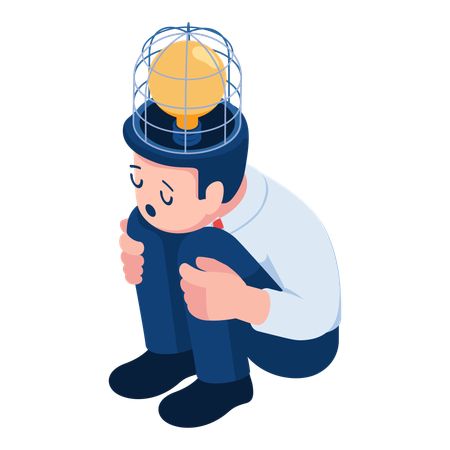 Empregado masculino sobrecarregado  Ilustração