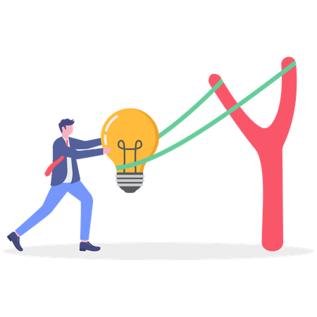 Emprendimiento listo para lanzar nuevo proyecto o mejora laboral  Ilustración