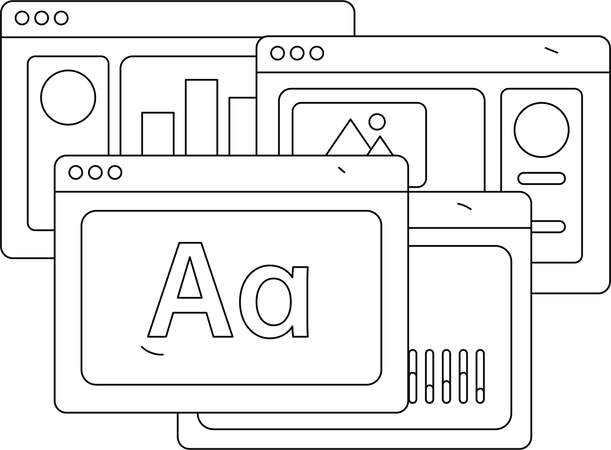 Empresa comercial que trabalha com comunicação online  Ilustração