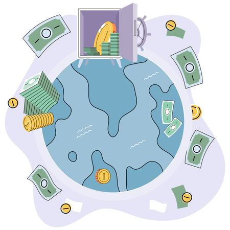 Empresa de investimento internacional  Ilustração