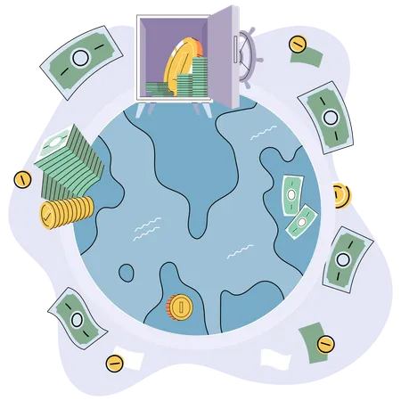 Empresa de investimento internacional  Ilustração