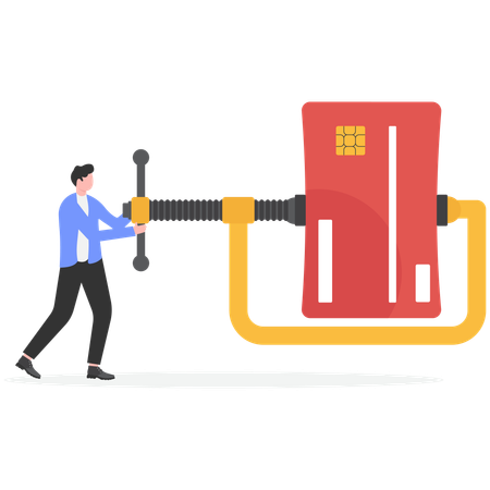 Empresas ou empresas cortam orçamento ou reduzem gastos devido à crise empresarial,  Ilustração