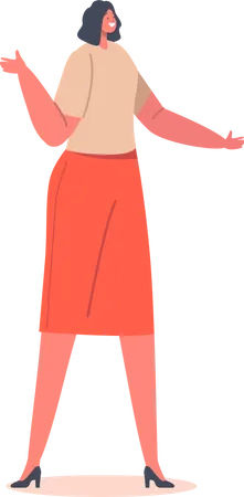 Mulher Elegante Vestindo Roupas De Moda Saia Vermelha Blusa Bege E Sapatos De Salto Alto Personagem Feminina Jovem Em Roupas Casuais De Verao Modernas Isoladas Em Fundo Branco Ilustra O Vetorial De Pessoas Dos Desenhos Animados Ilustração