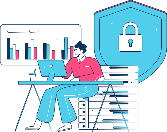 La empresaria garantiza la seguridad informática  Ilustración