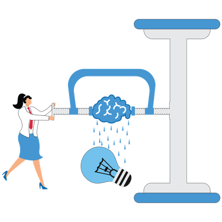 Empresária implementa ideias criativas  Illustration