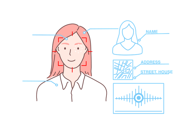 Empresária instalou moderno aplicativo de reconhecimento digital  Ilustração