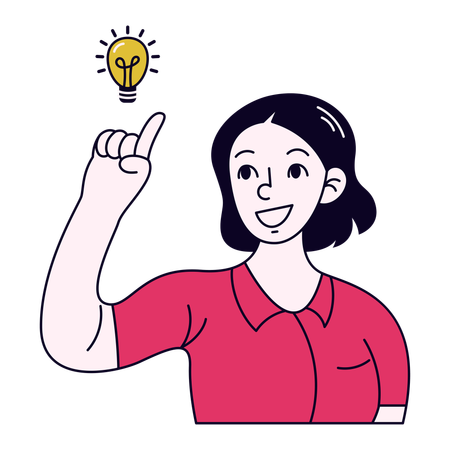 Mujer de negocios intercambiando ideas creativas  Illustration