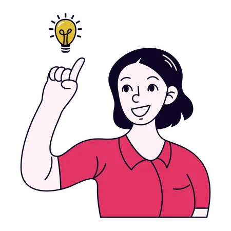 Mujer de negocios intercambiando ideas creativas  Illustration