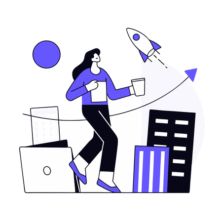 Empresária lança novo produto empresarial  Ilustração