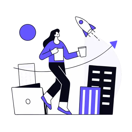 Empresária lança novo produto empresarial  Ilustração